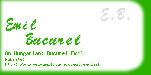 emil bucurel business card